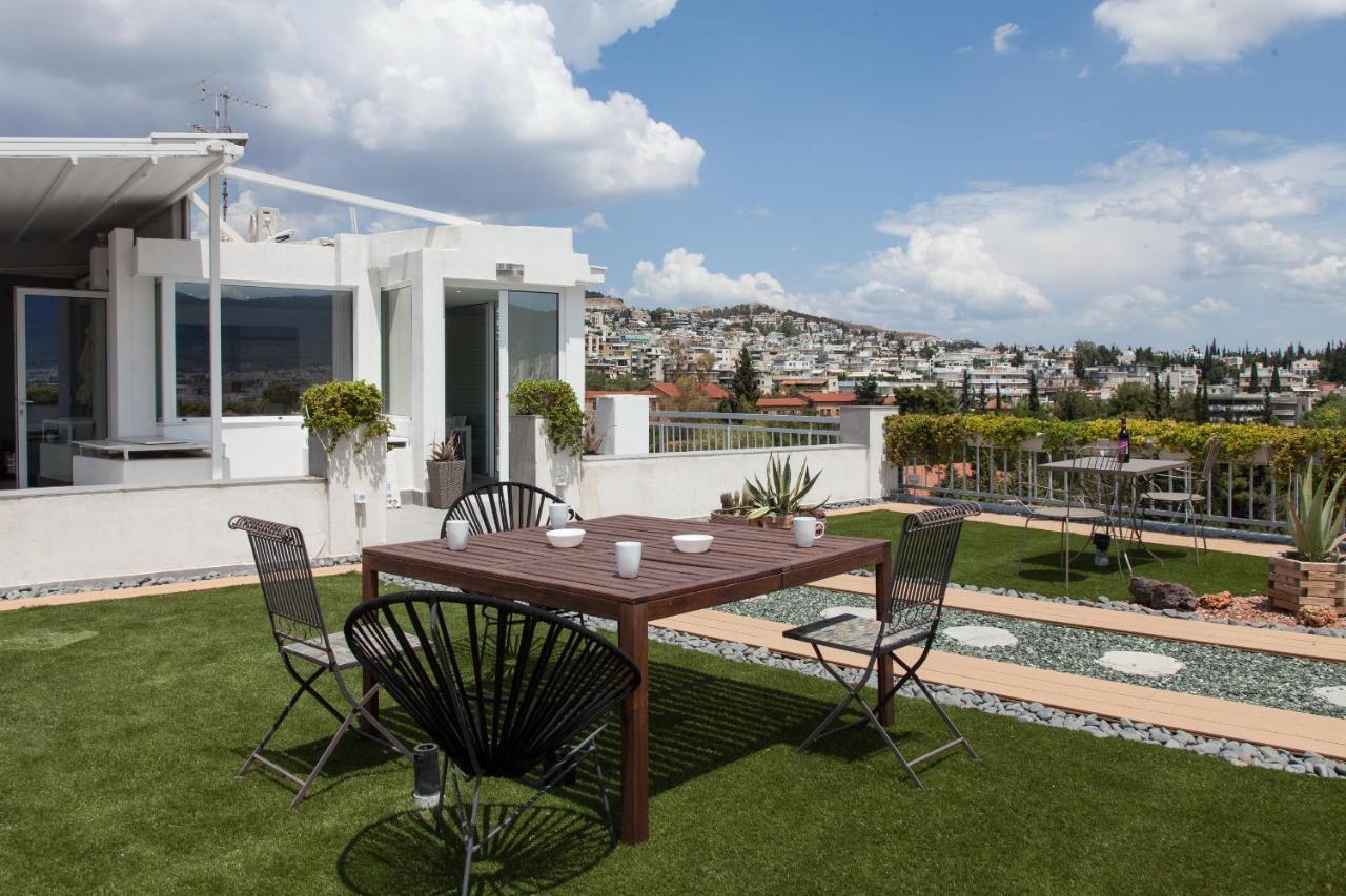 Gorgeous Penthouse With Private Jacuzzi And Amazing View! Apartment Athens Luaran gambar